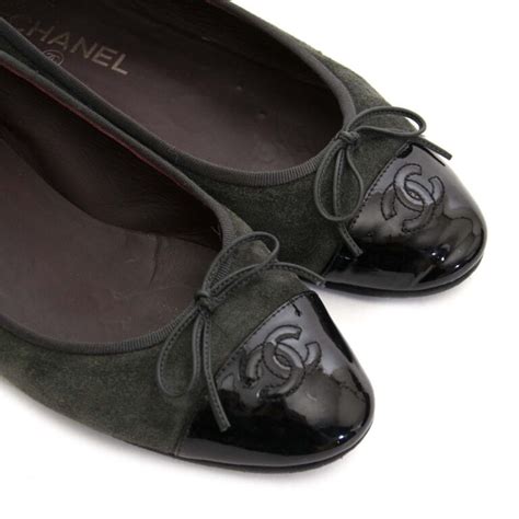 chanel khaki ballet|chanel ballerina shoes.